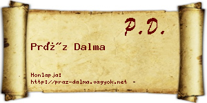 Práz Dalma névjegykártya